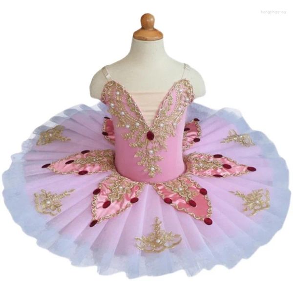 Etapa desgaste 2024 Gril Ballet Tutus Vestido Niños Swan Lake Trajes de baile Ropa Profesional Girls Tutu Dance Outfit