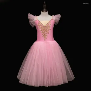 Stage Wear 2024 Hoge Kwaliteit Roze Volwassen Kinderen Ballet Tutu Jurk Party Praktijk Rokken Kleding Mode Danskostuums