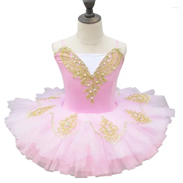 Etapa desgaste 2024 rosa / rojo / azul / amarillo niña ballet tutú vestido cisne lago traje bailarina ropa niños vestidos