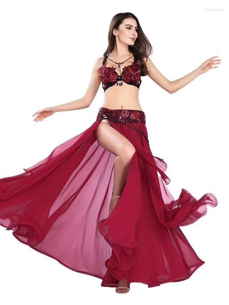 Ropa de escenario 2024 Ropa de actuación de danza del vientre ropa de mujer Sexy Oriental Skirt Brabelt 8803