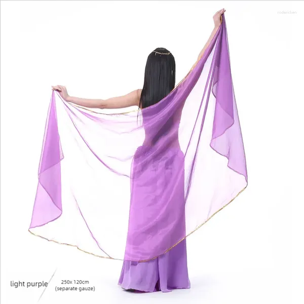 Usure de scène 250x120cm Écharpe semi-circulaire en mousseline pour les accessoires de danse du ventre.