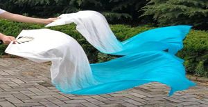 Wear 2pcs Pair Kids Femmes Belly Dancing Fan Veils Gradient Couleur Dancer Pratique Imitation Silk Long 180cm5423119