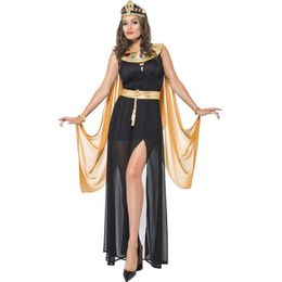 Stage Draag 3 PCS Sexy Egyptische Cleopatra Come Ladies Cleopatra Roman Toga Robe Griekse godin Fancy Dress Come Outfits Gold T220927