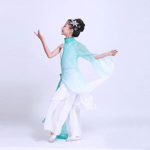 STAGE Wear 4 Color Children Chinese Dance Costume Kid Yangko Clothing Girl Fan Fan Umbrella Show 8 272K