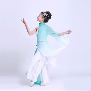 Vêtements de scène 4 couleurs enfants Costume de danse chinoise enfant Yangko vêtements fille ventilateur parapluie spectacle 8284r