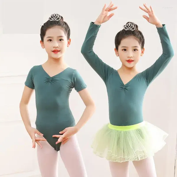 STAGE Wear 4 couleurs Girls Ballet Dance Robe Tulle Tutu Dancewear Kids Ballerina Dancing Costumes Performance Cotton