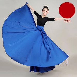 Stage Wear 540/720 graden Flamenco rok vrouwen Spaanse dans buik oefenjurk Big Swing Performance Gypsy