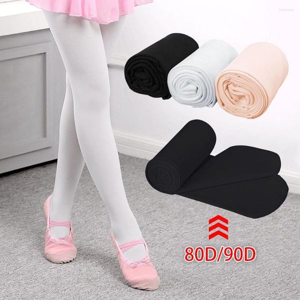 Etapa desgaste 80D / 90D profesional ballet danza medias calcetines de color sólido leggings para niños niñas entrenamiento