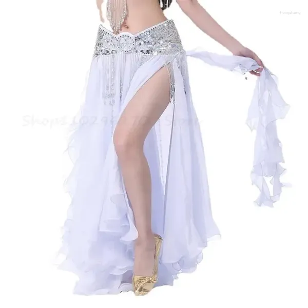 Ropa de escenario 93 cm de ropa de baile de vientre largas faldas maxi mujeres dance dance gaseza oriental falda profesión