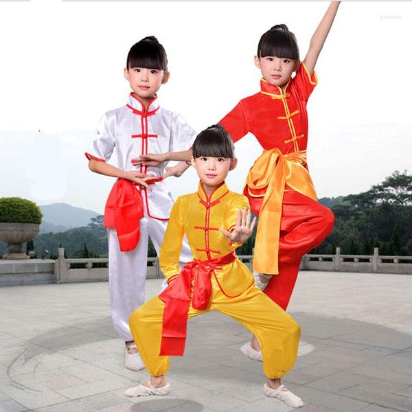 Vêtements de scène adultes enfants chinois traditionnel Wushu Costume vêtements Costume Tai Chi Art Martial uniforme tenue imprimer votre Logo