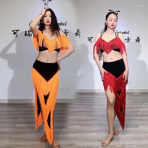 Portage de sur scène pour adultes femmes costume de danse nombril