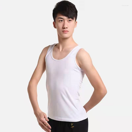 Stage Draag volwassen mannen Ballet Moderne Latin Dance Tuchard Top Tanktops Elastische Wit Zwart Pure Cotton Dancing Tanks