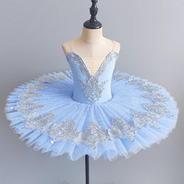 Portez des femmes adultes costumes de danse de ballet tutu tutu filles platter bleu platter de la ballerine de ballerine robe