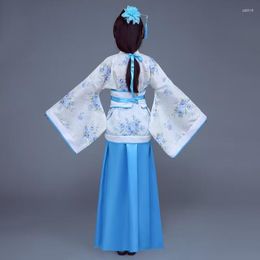 Stage Wear Oude Chinese Tang Kostuum Kinderen Vakantie Prestaties Outfts Jongens Meisje Traditionele Hanfu Satijnen Gewaad