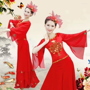 Scène Porter Femmes Anciennes Chinois Traditionnel Danse Folklorique Fan Costume Costumes Yangko Pour Femme National Yangge Danses Vêtements Dres