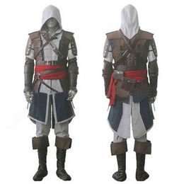 Stage Wear Assassins Cosplay Edward Come Creed Black Flag Kenway Mannen Vrouwen Uniform Outfits Compleet Maatwerk Pak Halloween Party T220905