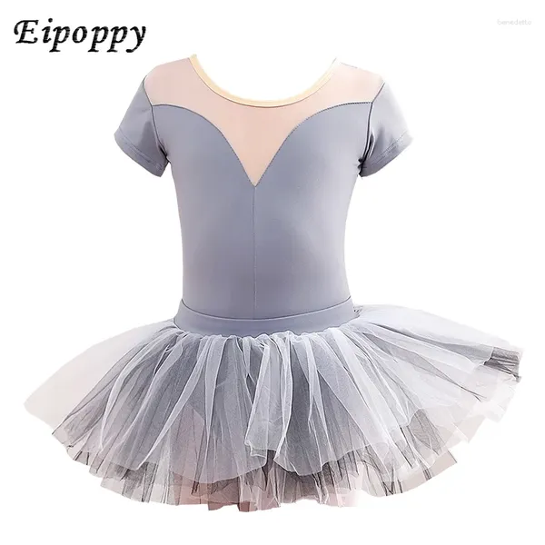 Portez de la scène Automne et hiver des vêtements de danse pour enfants Gris Gray Practice Suit du corps chinois Ballet