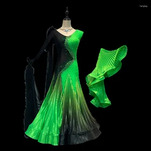 Stage Wear B-23061 Femmes Danse Moderne Strass Couleur Diversité Robe Salle De Bal Norme Nationale Valse Compétition Performance