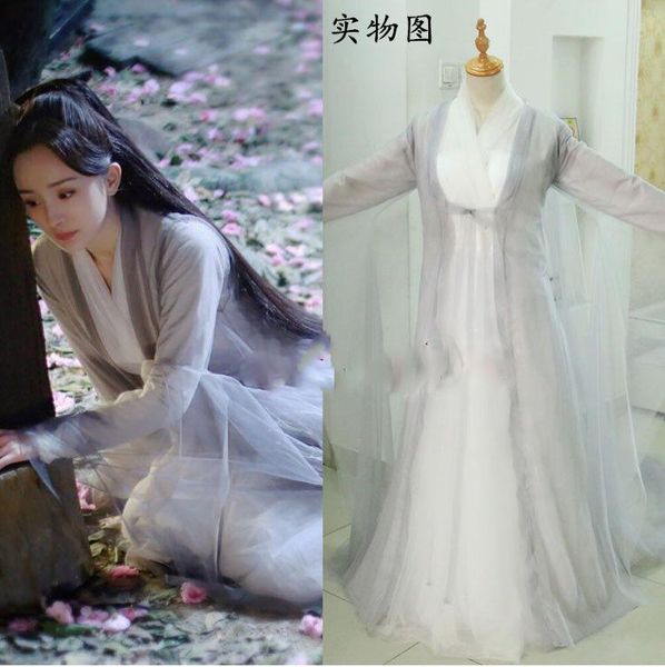 Stage Wear Bai Qian Full 6 Designs Fairy Women's Costume Forever Love For Three Times Of Incarnations In Ten Miles Peach Blossom BushesS