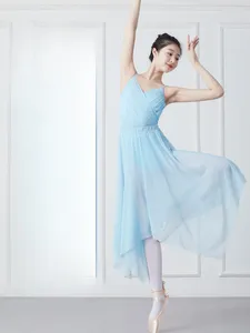 Stage Draag Ballet Ballet Damesoefening Kleding Gymnastics Gauze rok Body Suit uit één stuk dans