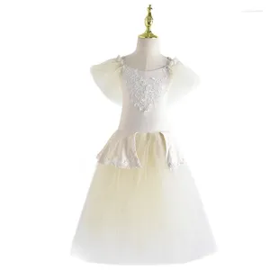Stage Wear Ballet Costume Romantic Tutu Long Women Dress Performance Clothing Swan Belly Dance Skirts Outfit voor meisjes
