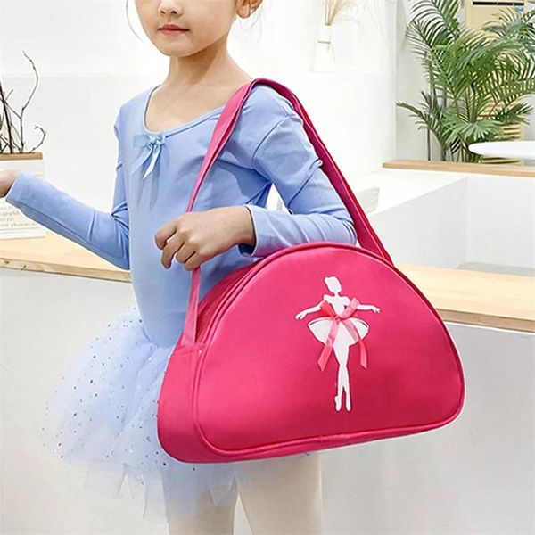 Stage Wear bolsas de baile de ballet Bag Pink Girls Precioso mochila Bolsas para bebés Bolsa una princesa impermeable de hombro