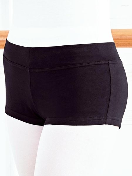 Ropa de escenario, pantalones de Ballet, bóxer de práctica para mujeres, ropa de baile para niños de un punto para adultos, pantalones cortos ajustados negros