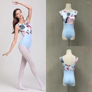 Stage Wear Ballet Printing Tuchange Tueldraad Hoge kwaliteit Practice Vest Dancing Kostuum Women Gymnastics Dance Coverall