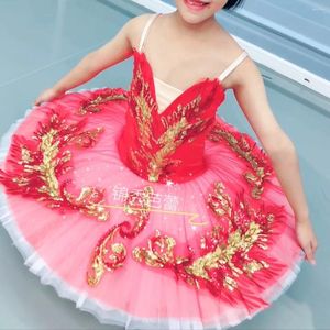 Stage Wear Ballet Professionnel Tutus Vert Enfants Adulte Swan Lake Pancake Tutu Femmes Fille Ballerine Costumes Danse