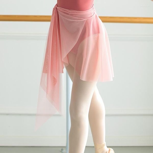 Vêtements de scène Ballet jupe adulte danse maille taille haute lyrique robe contemporaine Costumes asymétrique ballerine Tutu