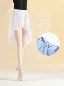 Jupe de ballet de porte de la scène Dance ajustée Dance Adult Training Training Pymnastique Professeur de mousseline de soie une jupe de gaze.