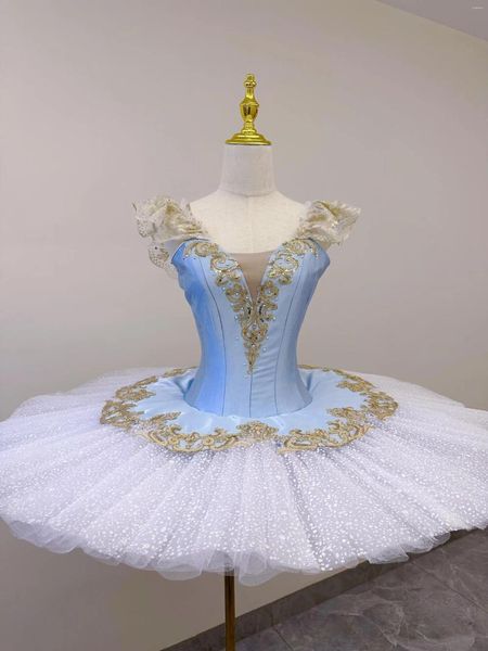 Stage Wear Jupe de ballet pour femmes adultes filles enfant professionnel classique crêpe tutu costume performance robe de compétition