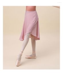 Stage Wear Ballet Rok Vrouwen volwassen middellange chiffon veter wrap met verstelbare gesp ballerina training dancewears S22024