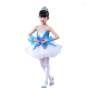 Vêtements de scène Ballet Tutu jupe enfants Sequin fronde danse pratique vêtements robe Performance/pratique Costume