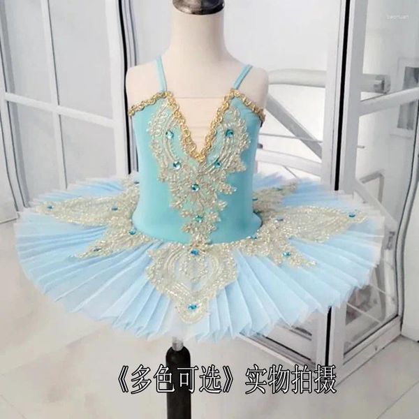 Escenario desgaste ballet tutu cisne lago niñas traje bailarina rendimiento espectáculo niños vestido de baile profesional para niños