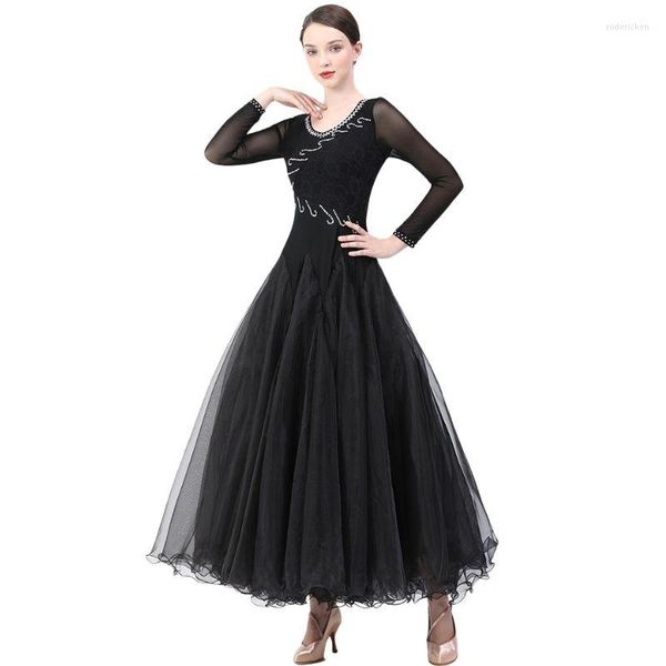 Scary Wear Room Competition Dress Women Performance Dance High Ending Party Party Robe Waltz Jazz Tango tenues