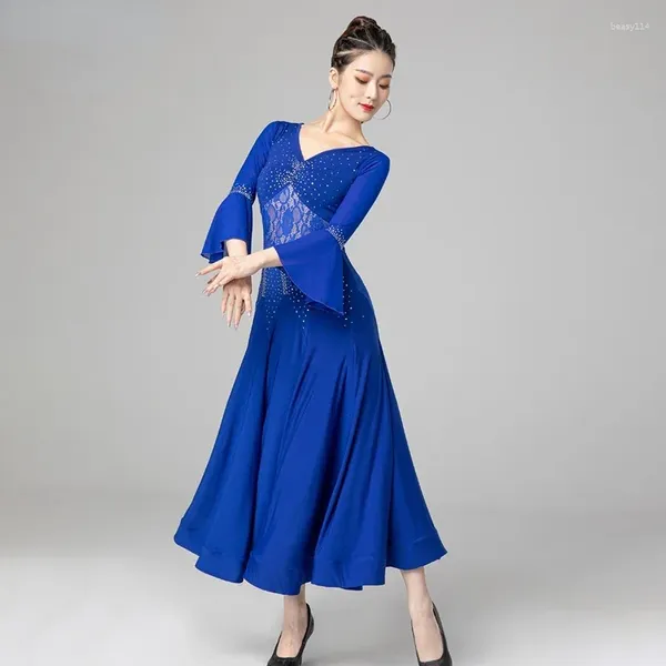 Etapa desgaste vestido de baile de salón para mujeres vestidos de competición ropa de baile estándar vals tango foxtrot flamenco