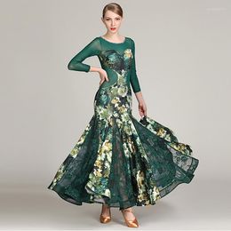 Bühnenabnutzung Gesellschaftstanzkleid Frauen Designerkleidung Elegante Abendkleider Flamenco Outfit Kostüm Tango Dancewear JL2705