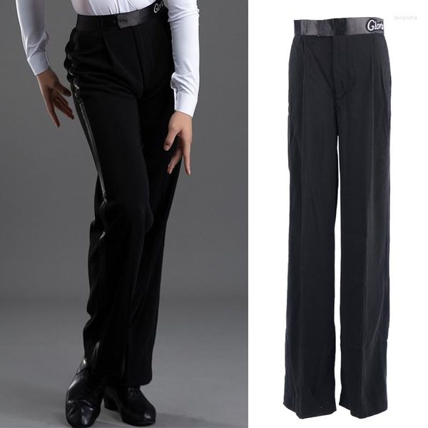 Stage Wear Pantalon De Danse De Salon Hommes Costume De Performance Noir Vêtements De Danse Modernes Tango Outfit Pratique Latine Valse Vêtements DL9223