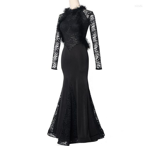 Stage Wear Ballroom Dress Femmes Compétition Costume Designer Vêtements À Manches Longues Tango Moderne Dancewear Personnalisé Wlatz Danse Outfit DL8889