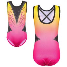 Stage Wear BAOHULU Filles Ballet Justaucorps Diamant Gymnastique Sans Manches Performance Vêtements Ballerine Pratique Tenue Body