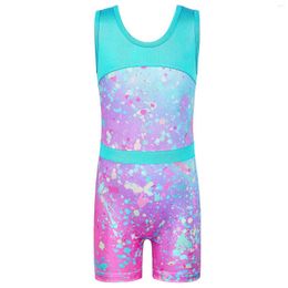 Stage Wear Baohulu Sparkle Gymnastics Tuchard met Pant Girls Ballet Dancewear Ballerina Oefen Outfit Performance Kostuums Jumpsuit