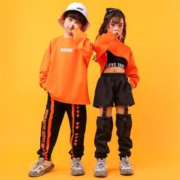 Stage Wear Bazzery Kid Cool Hip Hop Kleding Sweatshirt Shirt Top Crop Hollow Causale Broek Voor Meisje Jazz Ballroom Dans Kostuum Cl239T