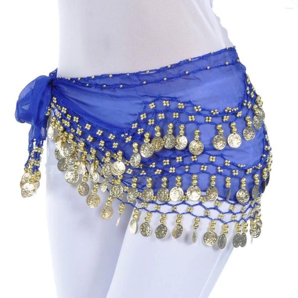 Vêtements de scène Accessoires de danse du ventre Femmes Écharpe de hanche Wrap Coin Ceinture Jupe