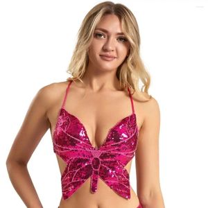 STAGE Wear Belly Dance Bra Butterfly Top Top Sexy Dancing Costume Festival Club Party Fringe