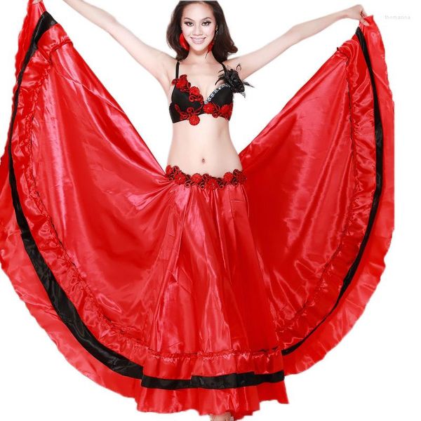 Costume de danse du ventre 2 pièces ensemble haut de soutien-gorge et jupe robe de Performance professionnelle carnaval Bollywood