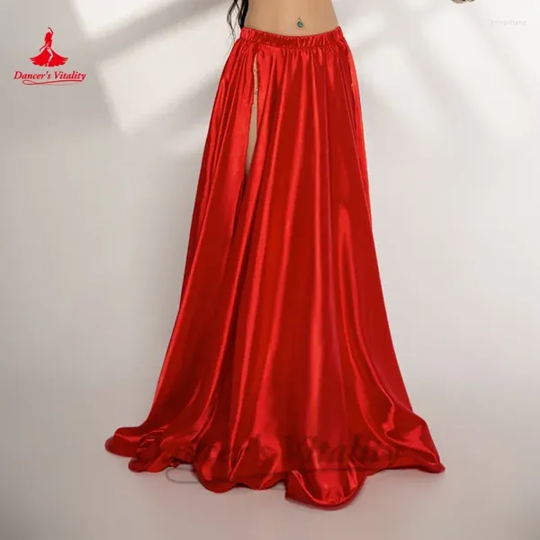 Jupe de costume de danse de ventre pour femmes pour femmes Satin Split Long CustomSised Adult Child Oriental Dancing Clothing Jirts