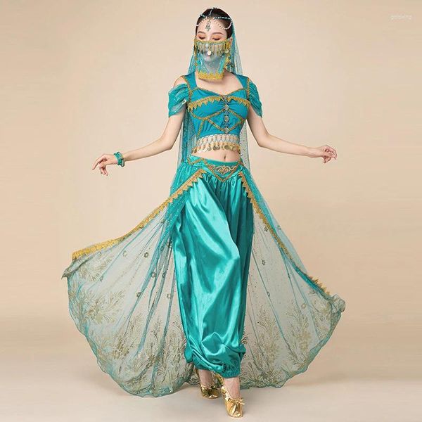 Stage Wear Costume de danse du ventre avec pantalon Costumes de danse Pantalon oriental Multi couleurs Costume Bollywood