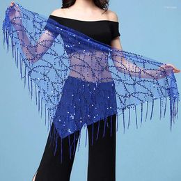Scary Wear Dance Costumes Sequins Tassel Hip Scarf pour les femmes Performance Performance Taist Triangle Chain