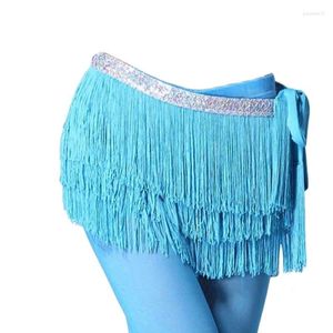 Stage Wear Belly Dance Costuums Sexy Silver Tassel Belt For Women Costume Hip Scarf